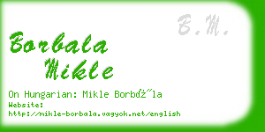 borbala mikle business card